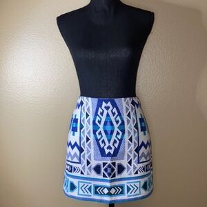 H & M Divided -Aztec Design Mini Skirt
